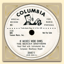 Mercer Brothers Columbia label