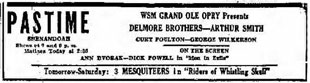 Advertisement Delmore Brothers Fidlin' Arthur Smith