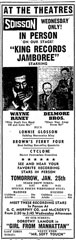 Advertisement Delmore Brothers at the Theatres