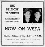 Advertisement Delmore Brothers WSFA