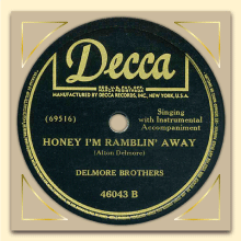 Delmore Brothers Decca label