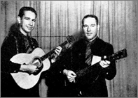 Delmore Brothers on stage