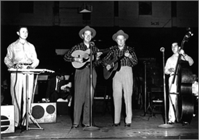 Delmore Brothers on stage