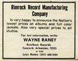 Wayne Raney's ad
